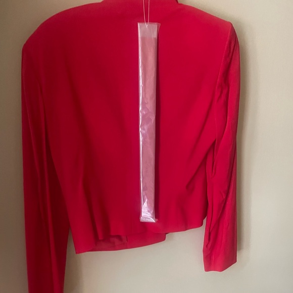 VINTAGE Lipstick Frill Wrap Jacket Blouse - Picture 8 of 8